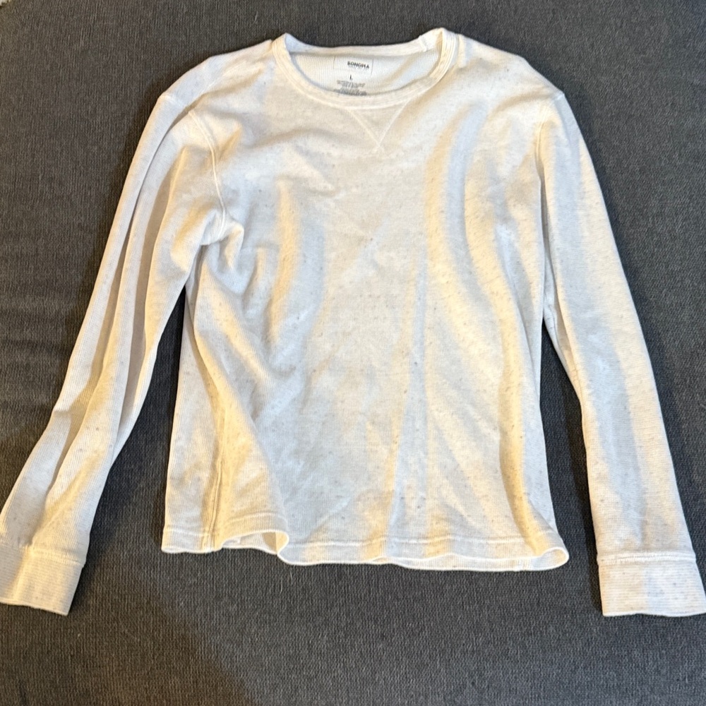 Sonoma Men's Cream Long Sleeve Tee